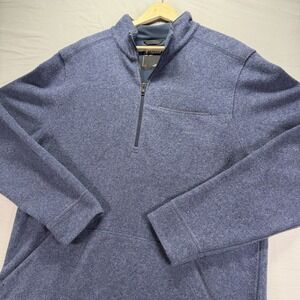 Marmot 1/4 Zip Pullover Sweater Mens Large Blue Quarter Zip Wool Blend Gorpcore